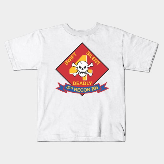 USMC 4th Recon Battalion Kids T-Shirt by LostHose